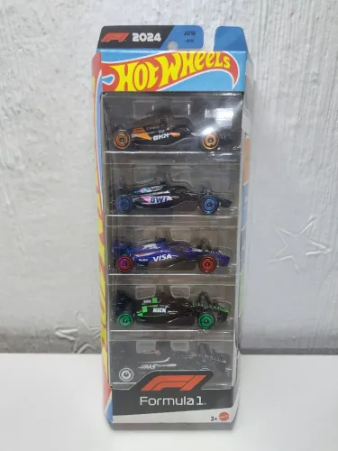 Pack com 5 Carrinhos da Hot Wheels - Fórmula 1