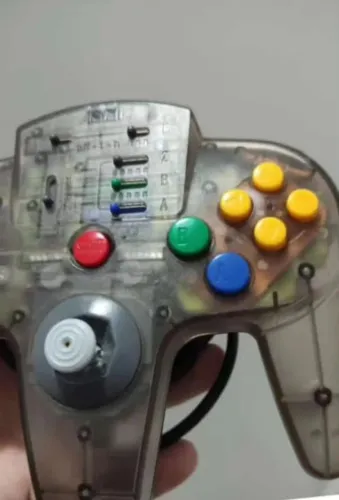 Controle N64 funções turbo Hori - Transparente Original