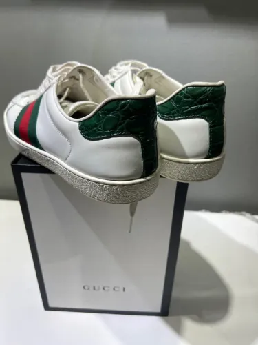 Tênis Gucci Croco original com nota e caixas TAM 40 Ace Branco