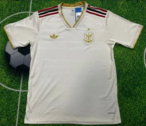 Camisa nova do Flamengo III 25/26 Torcedor adidas Masculina bege