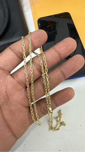 Corrente cadeado em ouro 18k