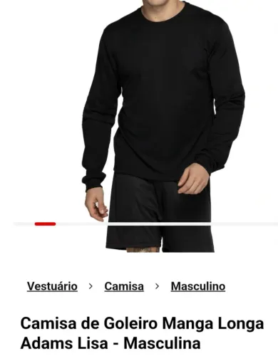 Camisa de Goleiro Manga Longa Adams Lisa - M G ou GG