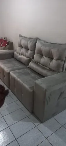 Sofá Retrátil e Reclinável Lisboa cinza (parcelamos em até 10x sem juros)