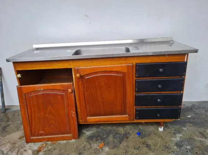Gabinete completo com Cuba "aço inox"