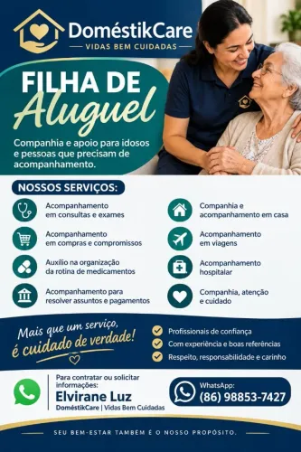 Acompanhamento hospitalar de trabalhos com idosos e enfermos 