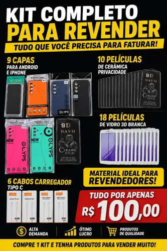 Acessórios para celular kit completo ideal para revenda