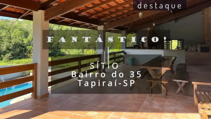 SÍTIO PARA VENDA NO BAIRRO DO 35 TAPIRAÍ SP. VENDA