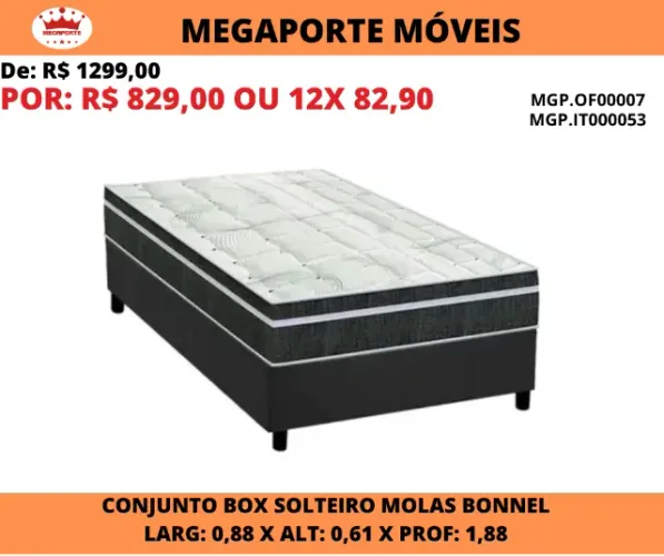 Conjunto Box Solteiro Molas Bonnel Venezia
