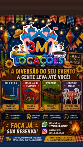 Aluguel de pula pula / casinha de bolinhas / pebolim e jogos de mesas