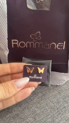 Brinco borboleta banhado a ouro 18k