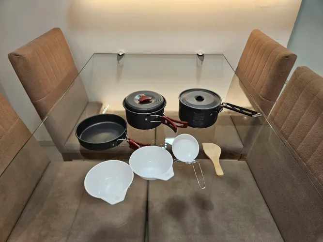 Utilitários para camping.