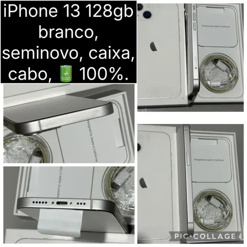 iPhone 13 128gb branco (seminovo)