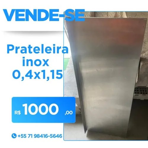 Prateleira Inox 0,4 x 1,15