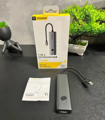 Hub Essager 7 em 1 USB-C