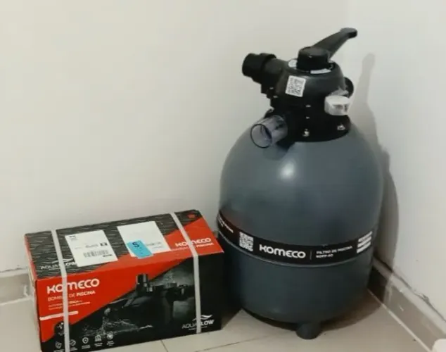 Bomba e filtro areia piscina