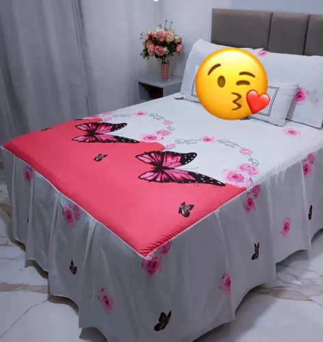 Colcha de cama babado