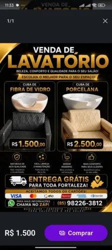 ? Lavatórios para Salão ? Conforto e Qualidade<br>? Lavatórios