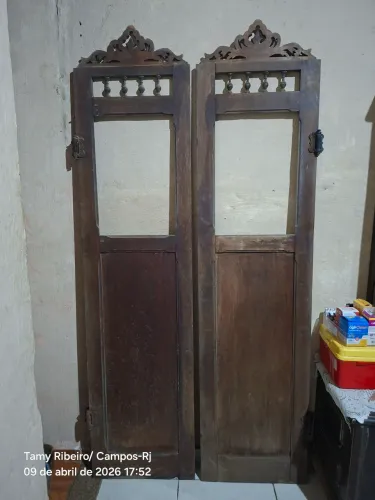  PORTA RÚSTICA ANTIGA - MADEIRA MACIÇA SÓLIDA - PEÇA RARA