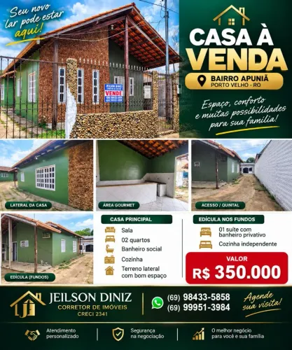 OPORTUNIDADE!! CASA A VENDA NO BAIRRO APUNIA