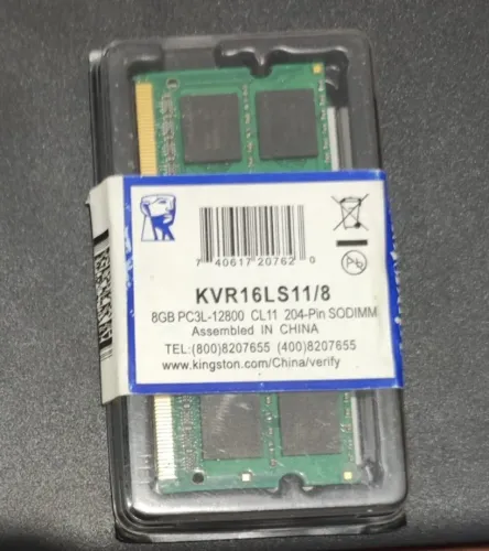 memória RAM Kingston 8gb ddr3 para notebook NOVA