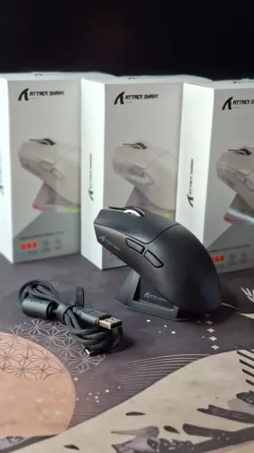 Mouse Gamer Attack Shark x11 sem fio Preto [NOVO]