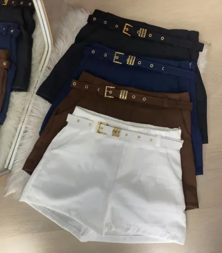 SHORT ALFAIATARIA COM CINTO