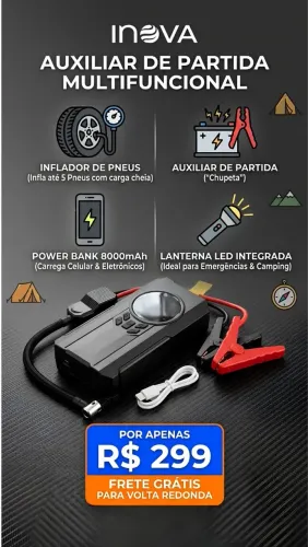Auxiliar de Partida Automotivo Multifuncional