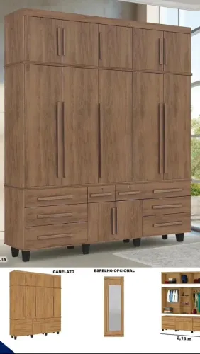 Guarda Roupa Triplex 12 Portas 8 Gavetas