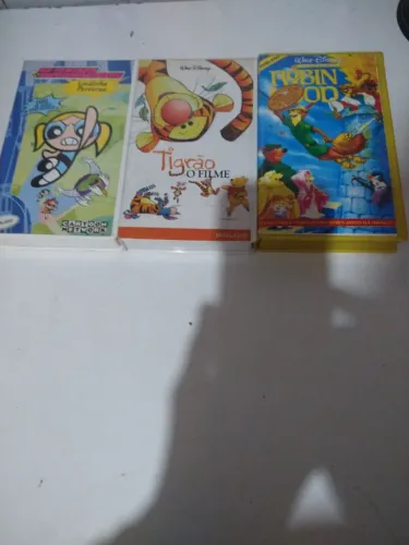 VHS infantil lote com três