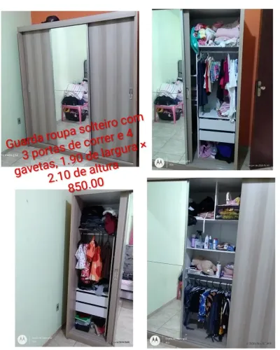 Guarda roupas solteiro.