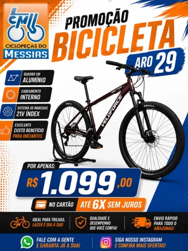 PROMOÇÃO BIKE ARO 29 MTB VELOFORCE 21 VELOCIDADES NOVA NA CAIXA