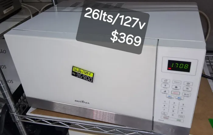 MICRO-ONDAS BRITÂNIA 26LTS 127V $369 COM GARANTIA
