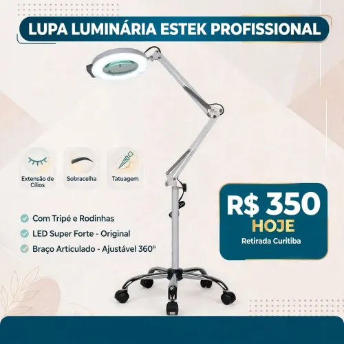 ? VENDO LUPA LUMINÁRIA ESTEK PROFISSIONAL COM TRIPÉ R$350?