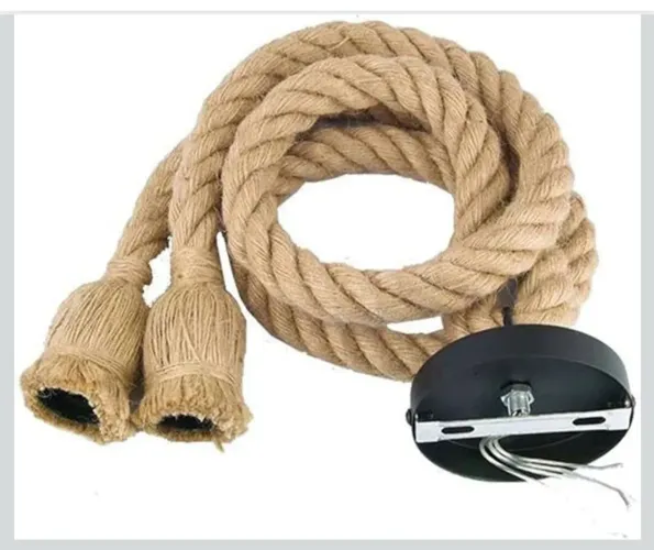 Kit pendente corda 2 metros com bocal