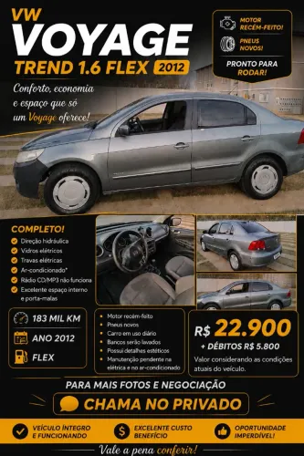 Volkswagen Voyage Trend 1.6 MI Total Flex 8V 4P 2012
