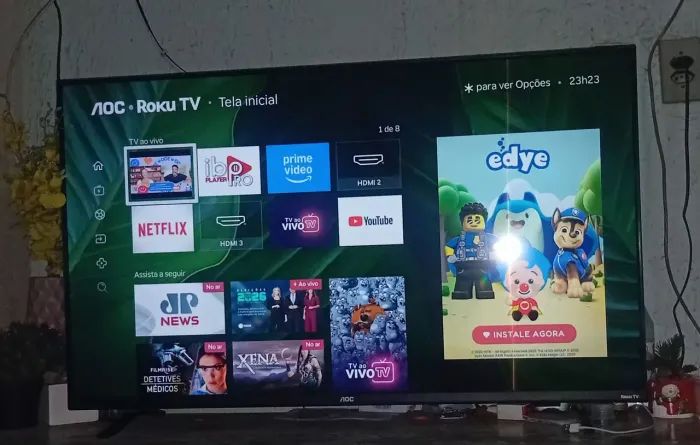 smart tv roku aoc 43 polegadas