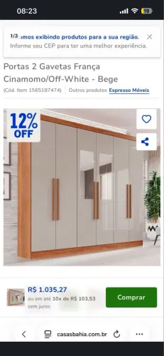 Guarda roupa casal 6 portas