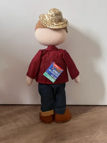 boneco decorativo noivo festa junina 40cm