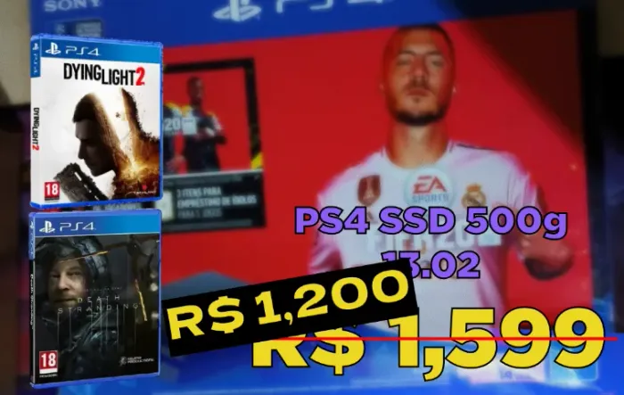 PS4 Slim 13.02 SSD 500gb + Jogos