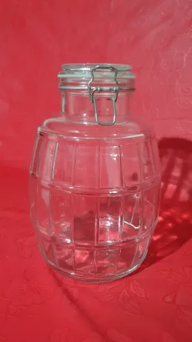 Pote de vidro Hermético estilo barril 3L