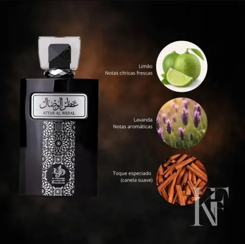 Perfume Árabe Attar Al Wesal Al Wataniah 100ml Original Lacrado - Fixação 10