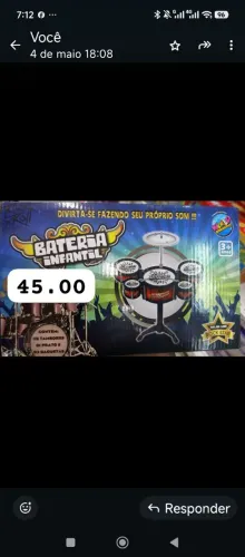 Bateria infantil muito bacana 
