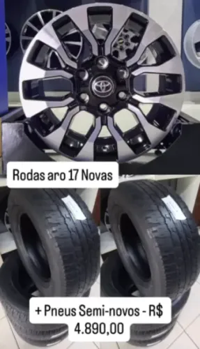 Rodas Hilux aro 17 6x139 + 265/60R17 - R$ 4.890,00