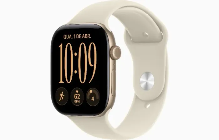 Apple Watch Series 12 46MM - Dourado-claro - Novo Lacrado