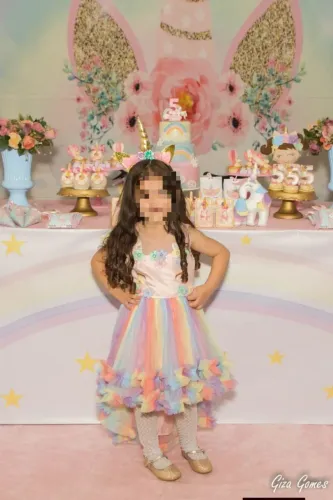 Vestido infantil unicórnio 