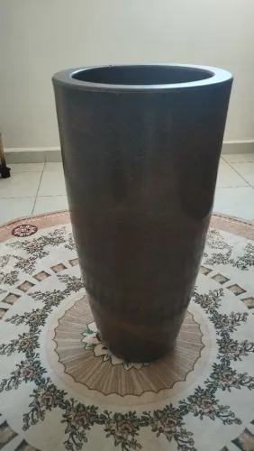 Vaso cachepot estampa amadeirado