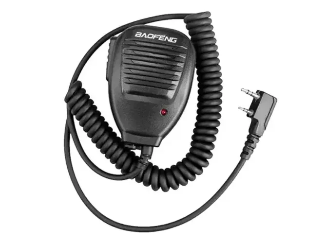 Microfone Mini PTT para Rádio Baofeng 5R, 6R, 777S, UV82 - Alta Sensibilidade