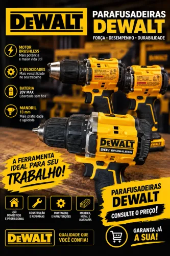 Parafusadeira/Furadeira de impacto 20V - DCD 794 (DeWALT)