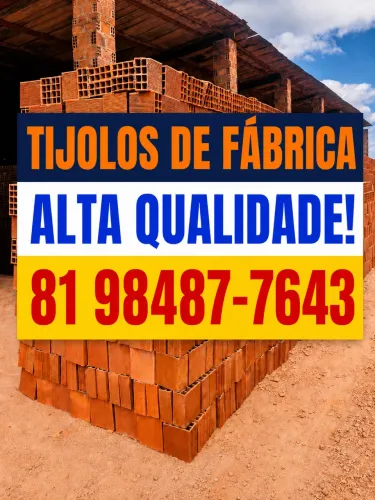 Tijolo tijolos - de fábrica - Pague na entrega - Recife e região metropolitana.!