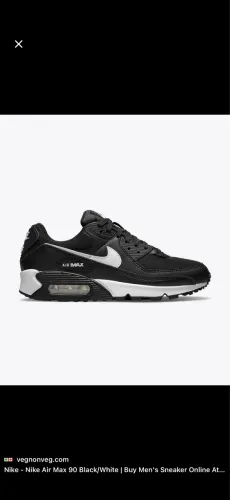     Nike Air Max 90 Preto e Branco Feminino Original
